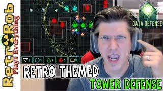 Retro Themed Tower Defense: Data Defense Gameplay and Thoughts