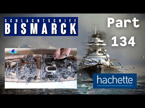 Hachette Schlachtschiff Bismarck (Metall) Part 134 - Die Bordkräne, Relings, Katapulte uvm.