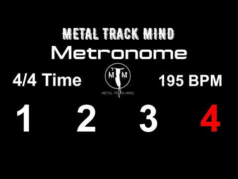 Metronome 4/4 Time 195 BPM visual numbers