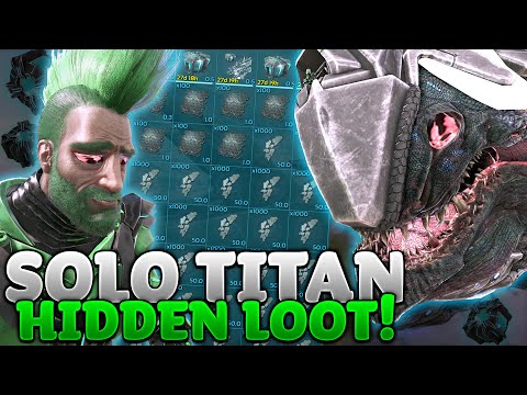 SOLO TITAN TAME AND INSANE CRYO/ELEMENT LOOT - Ark Solo Small Tribes Official - Ep9 S2