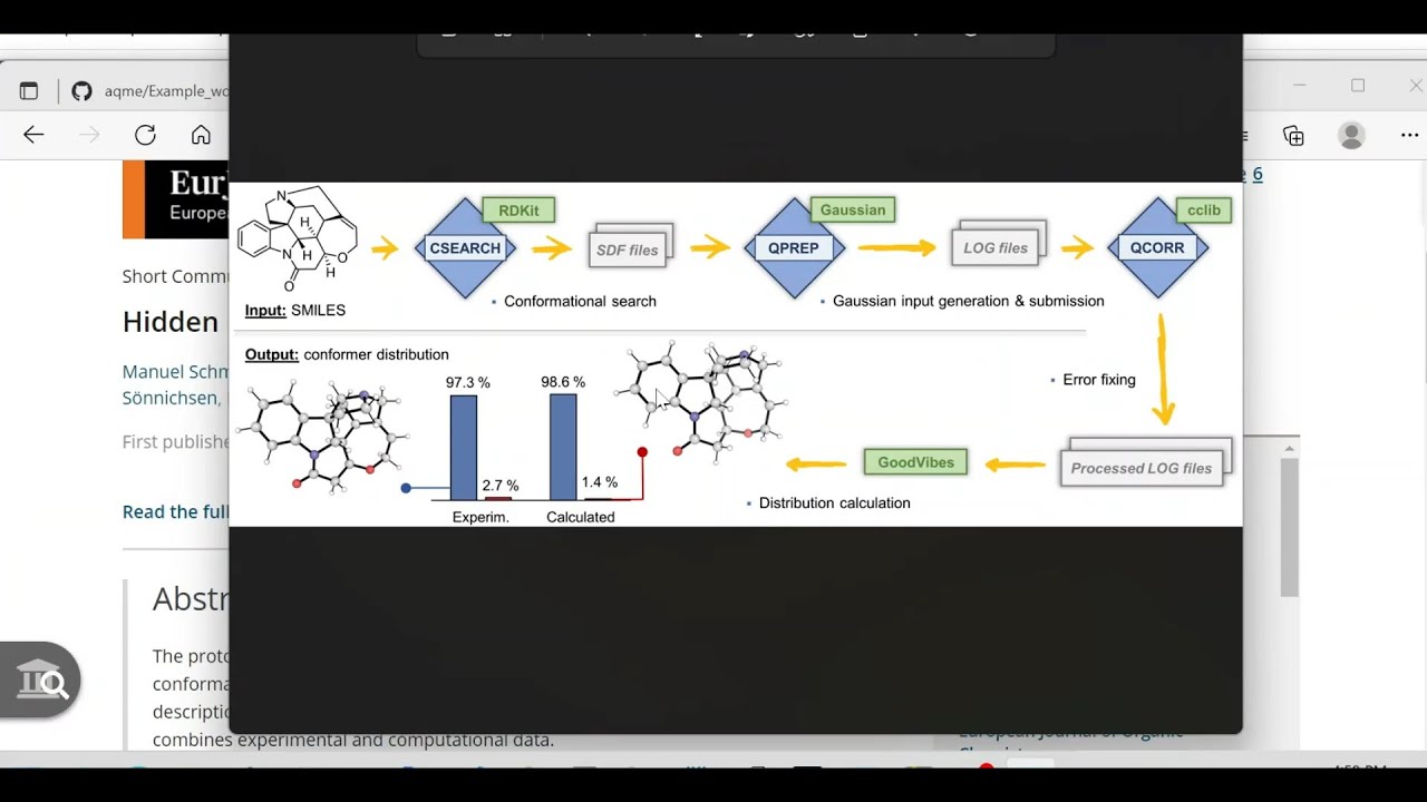 AQME end-to-end workflow 1: from SMILES to QM Boltzmann populations