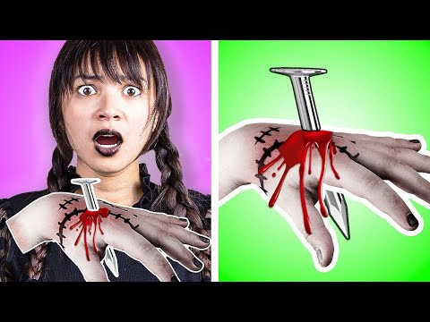 CRAZY DIY SCHOOL HACKS & FUNNY SITUATION FROM WEDNESDAY ADDAMS SCHOOL BY CRAFTY HACKS PLUS