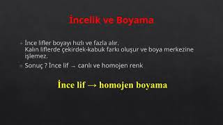 Tekstil’de Lif İnceligi İplik Mukavemet ve Boyama