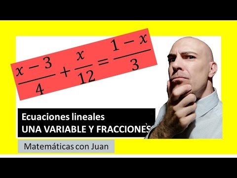 ▷ Ecuaciones lineales CON UNA VARIABLE CON FRACCIONES. Ejercicios resueltos