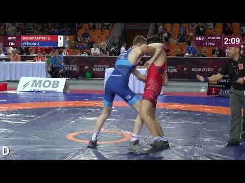 1/8 GR - 62 kg: S. BAGHRAMYAN (ARM) v. J. PERKKA (FIN)