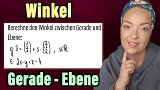 Calculate angle between line and plane – coordinate equation