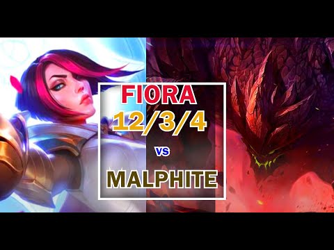 Platinum rank (PH) FIORA VS MALPHITE (BARON ) | QUADRA KILL AT 8 MINUTES | LoL Wild Rift Gameplay