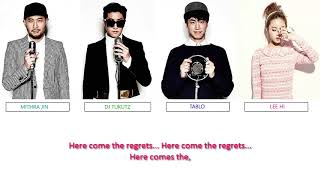 Epik High  - Here Come the Regrets (Feat. Lee Hi) color coded lyrics