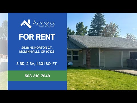 Single level 3 Bedroom 2 Bath McMinnville OR property video