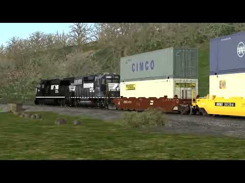 TS2022: NS 6924 and 7115 with a stack train