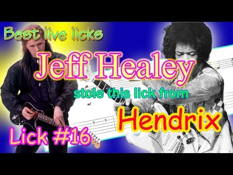 Jeff Healey steals a Hendrix lick - best live blues licks #16 (guitar-lesson)