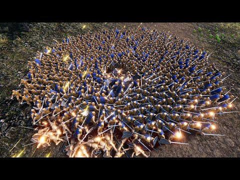 1000 GOLDEN KNIGHTS Vs CAPTAIN, MODERN SOLDIERS ULTIMATE EPIC BATTLE SIMULATOR UEBS