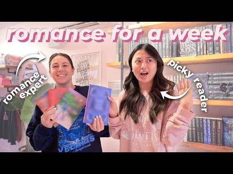 romance bookstore owner controls my reads for a week! (as a picky romance reader) 👀💕📚