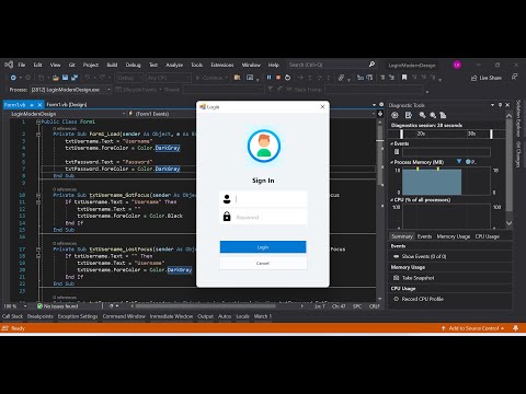 Creating Login Form with Simple Modern Design - VB.net
