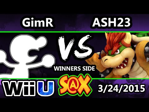 S@X - VGBC | GimR (G&W) Vs. Ash23 (Bowser) SSB4 Tournament - Smash 4 - Smash Wii U