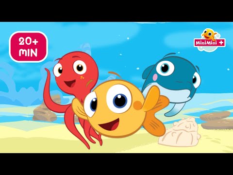 Rybka MiniMini poznaje morskich przyjaciół 🦐🦑🐙| MARATON BAJEK | bajki dla dzieci | MiniMini+