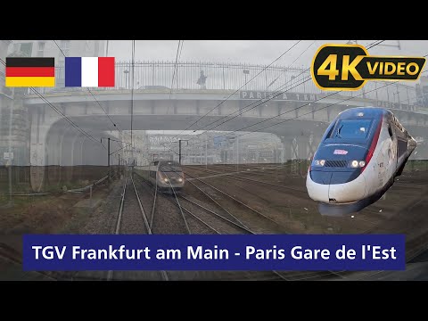4K 🇩🇪-🇫🇷 #führerstandsmitfahrt #cabview #TGV Frankfurt - Paris Gare de l'Est, 320 Km/h [2025] (2/2)
