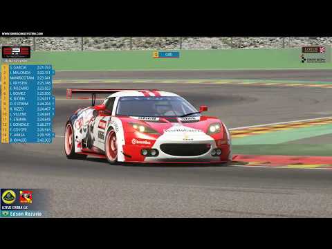 SRS Live Now! LotusEvoraGX @ Spa 18:00GMT 2018-02-04