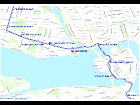 3:R:2 Stockholm Bus Route 3 Södersjukhuset to Karolinska Sjukhuset Part2 Mälartorget to Fleminggatan