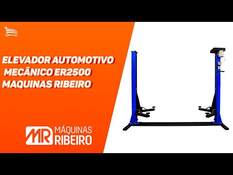 Elevador Automotivo Vermelho de 2,5 Toneladas Monofásico  - Video