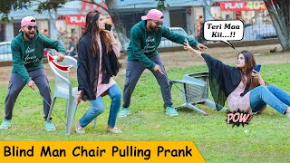 Blind Man Chair Pulling Prank @CrazyPrankTV
