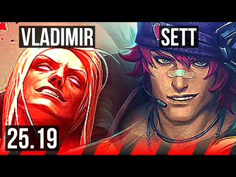 VLADIMIR vs SETT (TOP) | 15/0/5, 9 solo kills, Legendary | NA Master | 25.19