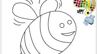 Bee Coloring Pages For Kids - Bee Coloring Pages