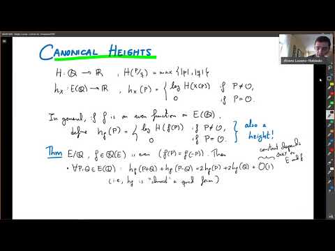 Elliptic Curves - Lecture 24b - The canonical height