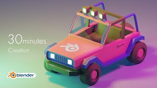 【blender】Jeepを超簡単モデリング！