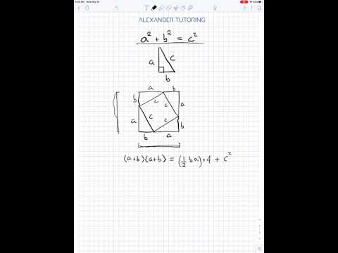 Geometry Tutoring 21 Deriving the pythagorean theorem