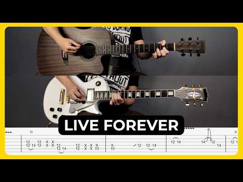 Live Forever - Oasis | Tabs + Chords | Guitar Lesson | Cover | Tutorial | Solo | All Guitar Parts