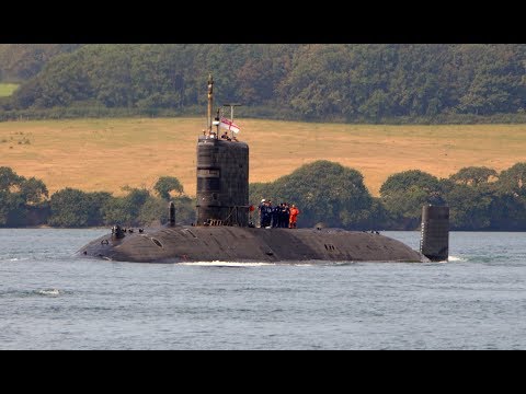 HMS TALENT S92 LEAVES DEVONPORT NAVAL BASE AT MUTTON COVE - 8th July 2019