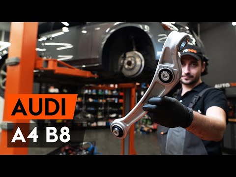How to change front suspension arm / front control arm on Audi A4 B8 Saloon [TUTORIAL AUTODOC]