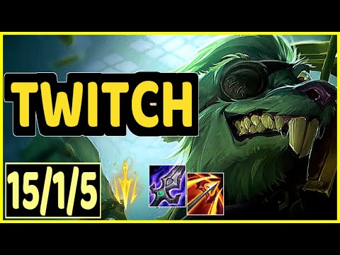 TWITCH VS EZREAL - 15/1/5 KDA ADC GAMEPLAY EMERALD IV