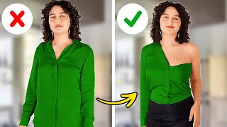 Transforming Worn-out Clothes: Change your Style in 5 Minutes ✂️👗