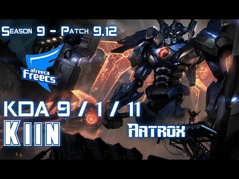 AFs Kiin AATROX vs RYZE Top - Patch 9.12 KR Ranked