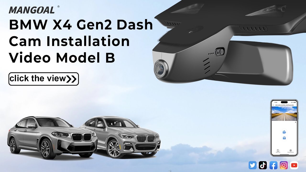 BMW X4 Gen2 G02,X4 M F98 X4M M40i xDrive30i Mangoal tech dash cam 008G-1 Installation Tutorials