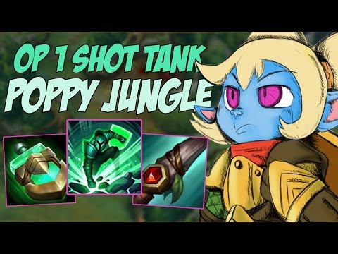CRAZY SHEILDS POPPY JUNGLE [BROKEN MASTERY] [1V1 VAYNE AT 10% HP]