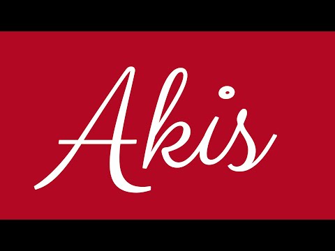 Learn how to Sign the Name Akis Stylishly in Cursive Writing