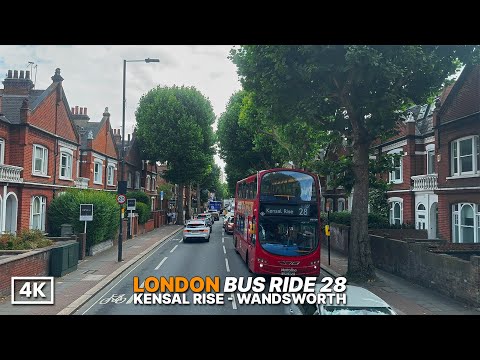Real London Streets aboard London Bus 28 | West to Southwest London Bus Ride | Summer Afternoon Vibe