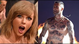 Famous People Reacting to Adam Levine!!!! (Taylor Swit, Beyoncé, Nicki Minaj...)