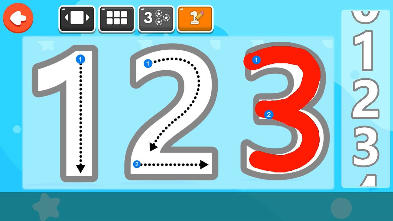 Belajar Menulis Angka dan Huruf 💖 Game Edukasi