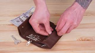 Чоловічий універсальний гаманець із ключницею ST Leather 18840 коричневий