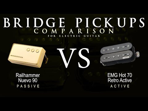 Railhammer NUEVO 90 vs EMG HOT 70 RETRO ACTIVE - Bridge Guitar Pickup Comparison Tone Demo
