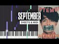September - Sparky Deathcap - Piano Tutorial - Sheet Music & MIDI