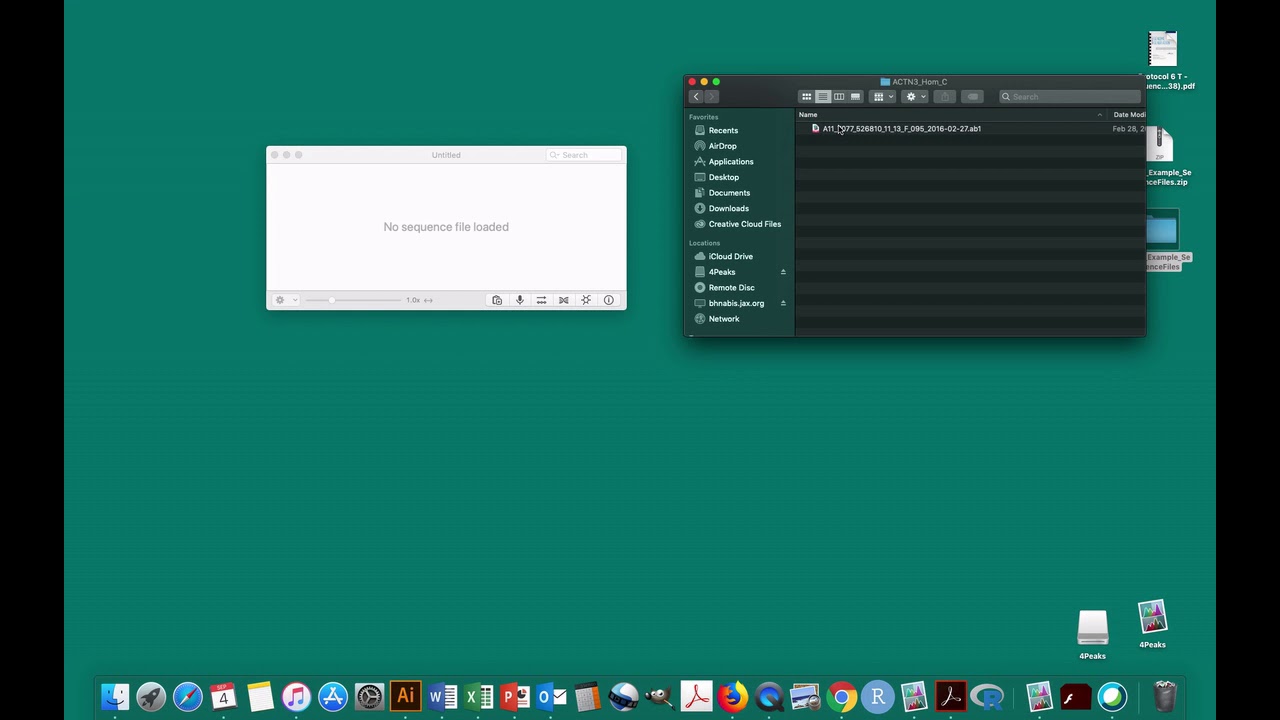 Sequence Analysis Protocol - Open & View Sequence Files - 4Peaks Mac