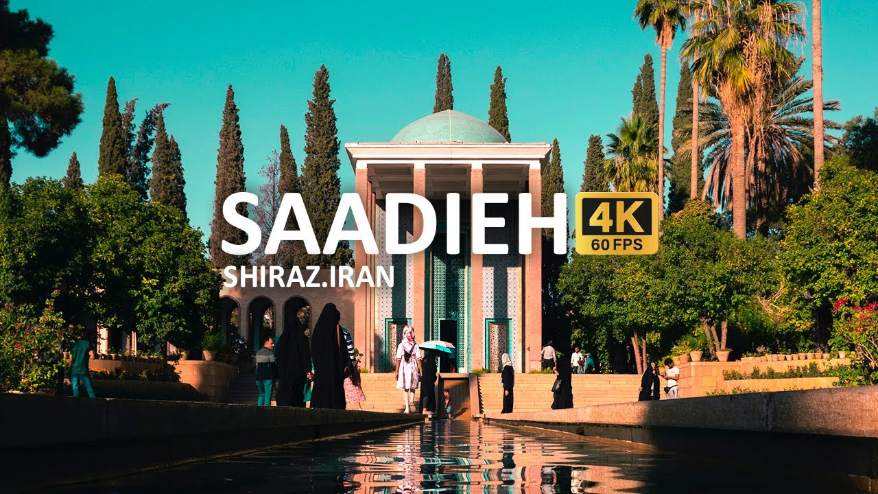 Shiraz Walking Tour, Saadieh (Saadi Tomb), Iran 2022 (4k video)