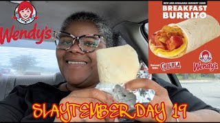 SLAYTEMBER DAY 19: WENDY’S BACON BREAKFAST BURRITO & HONEY BUDDY BISCUITS REVIEW #THEREVIEWQUEEN