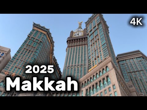 Peaceful Asr Walk by the Grand Mosque 🕋 and Makkah Clock Tower 🕰️ | 12-Minute Experience | 4K