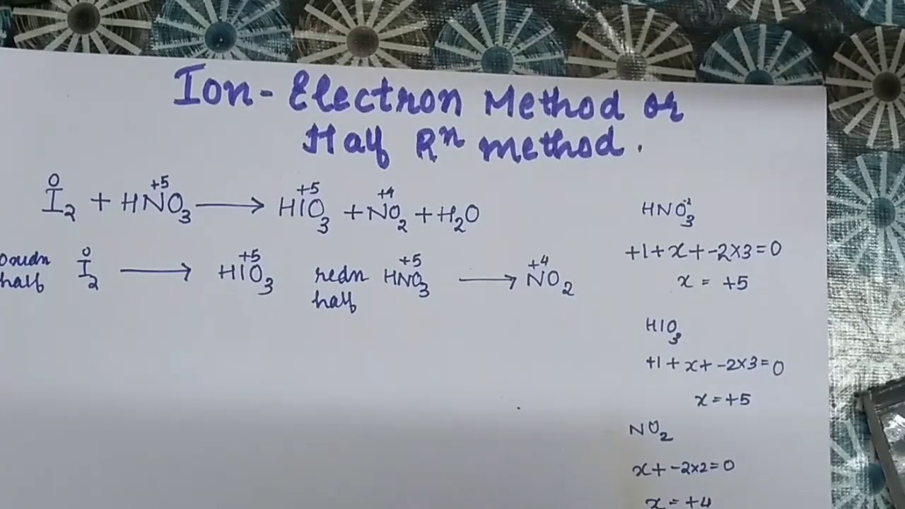 Ion electron method redox reaction • half reaction method• class11 in MALAYALAM
